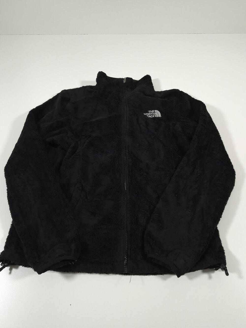 The North Face Sherpa Fleece Jacket Womens Small Black Full Zip Soft Warm